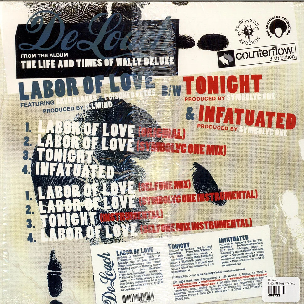 De Loach - Labor Of Love B/W Tonight, Infatuated