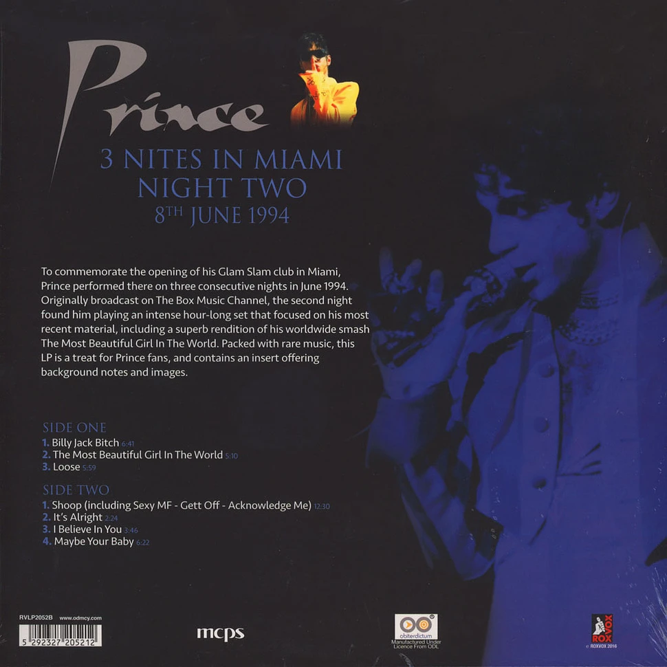 Prince - 3 Nites In Miami, Night Two