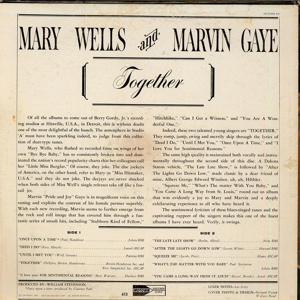 Marvin Gaye & Mary Wells - Together