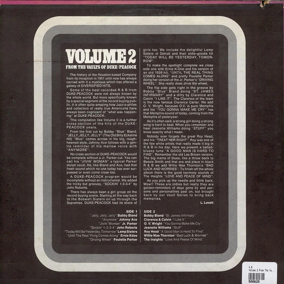 V.A. - Volume 2 From The Vaults Of Duke/Peacock