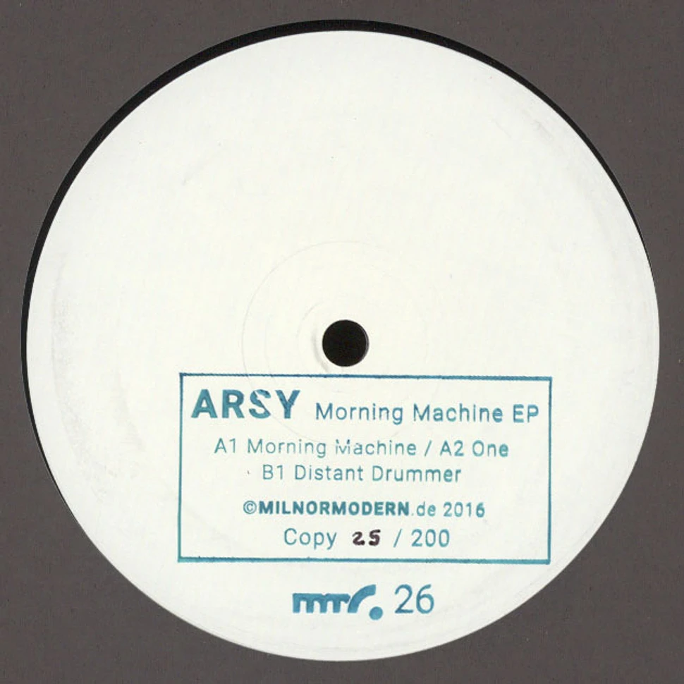 Arsy - Morning Machine EP