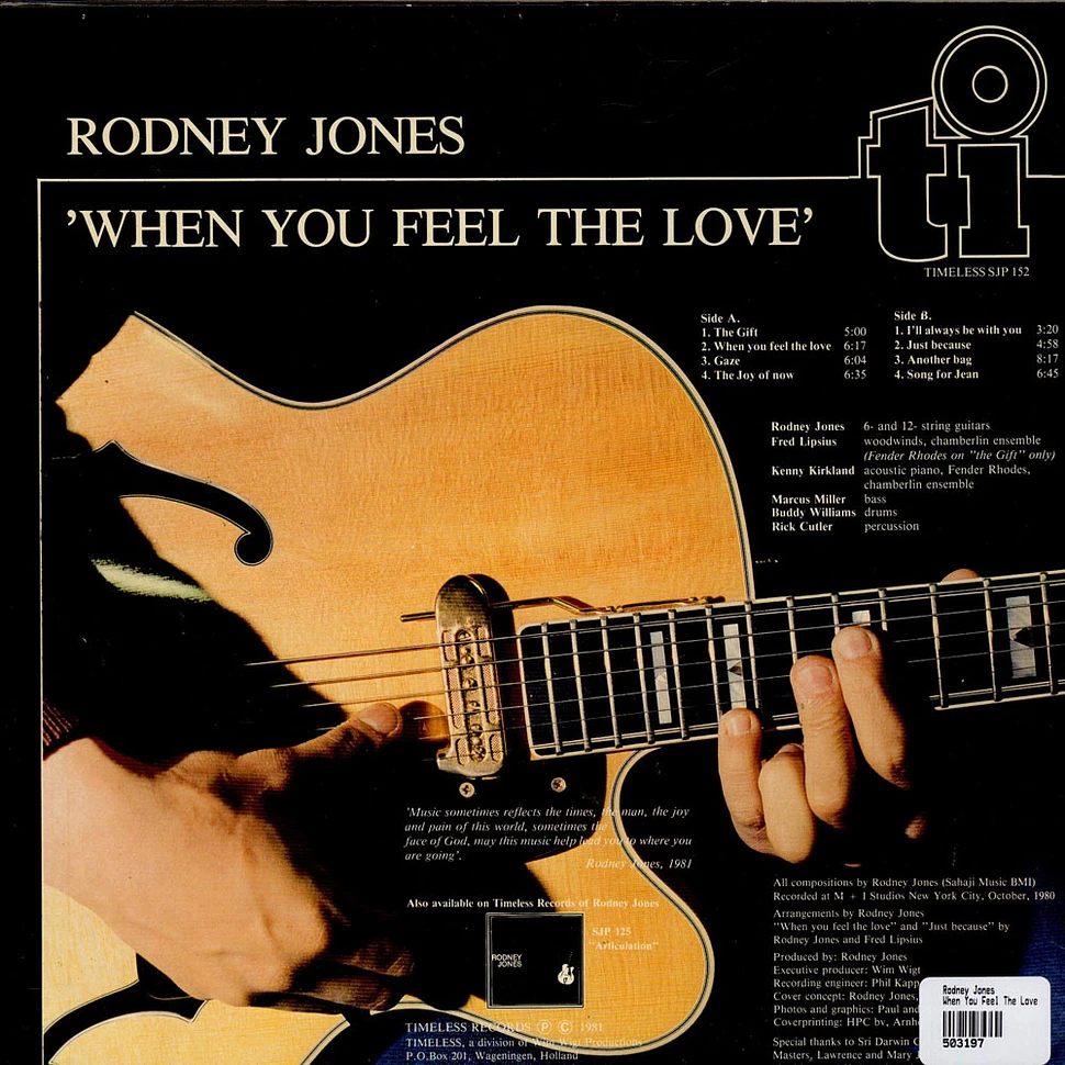 Rodney Jones - When You Feel The Love