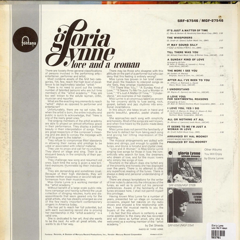 Gloria Lynne - Love And A Woman