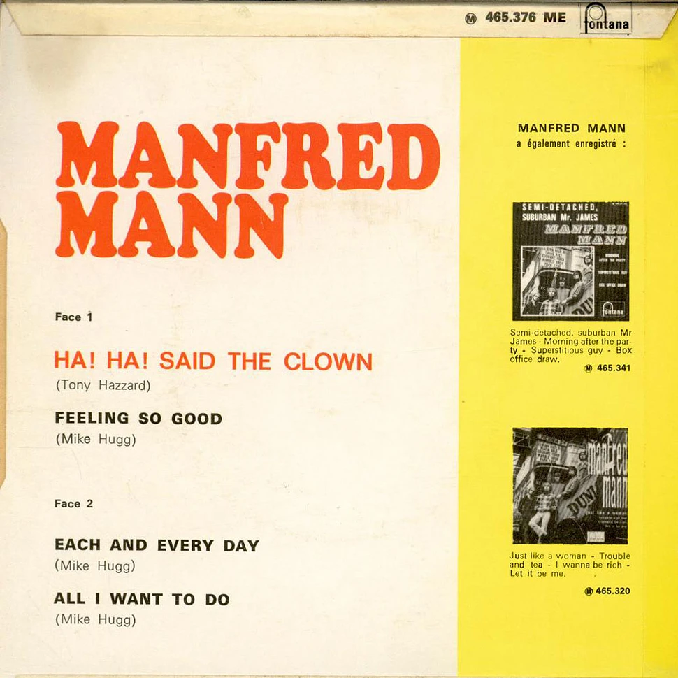 Manfred Mann - Ha ! Ha ! Said The Clown