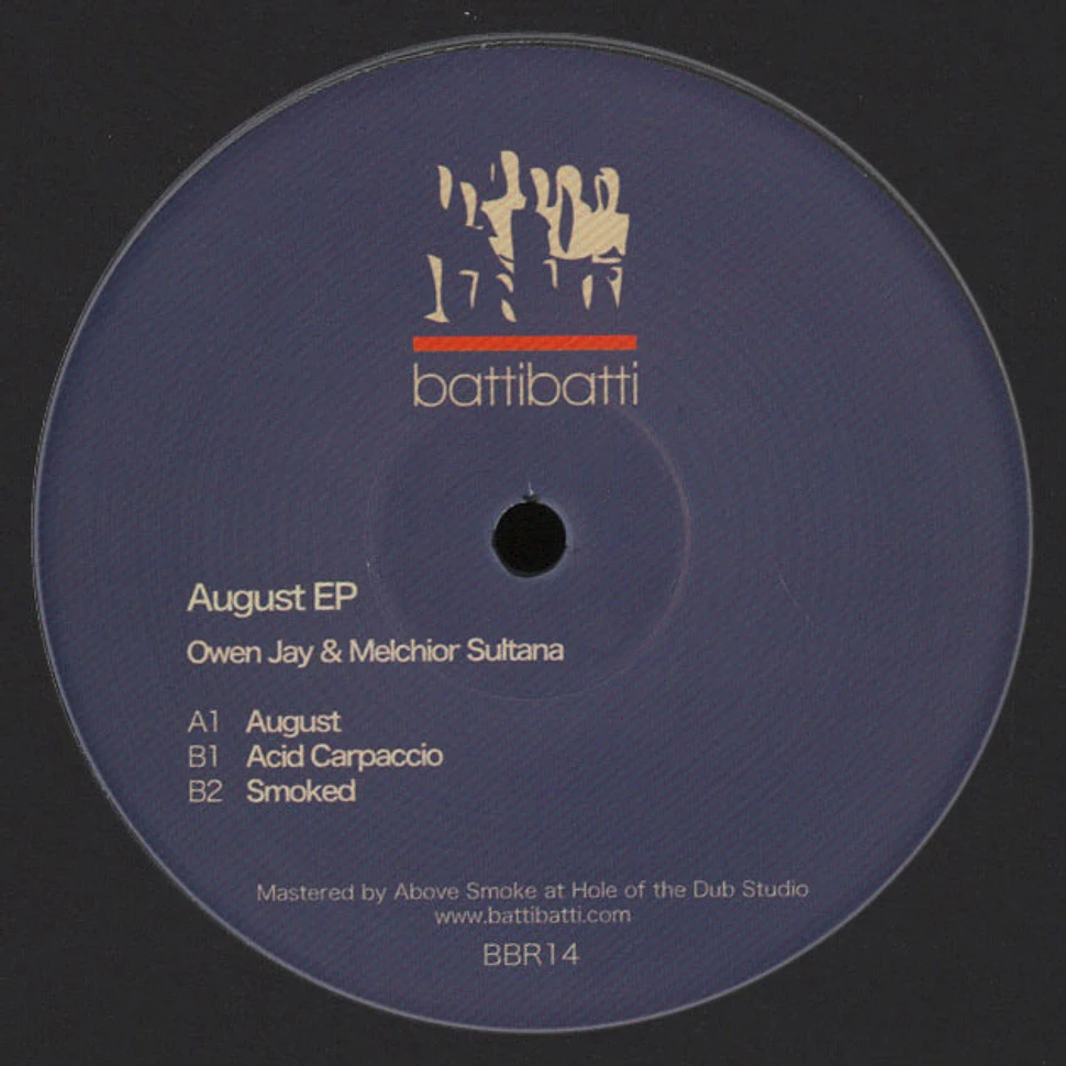 Owen Jay & Melchior Sultana - August EP