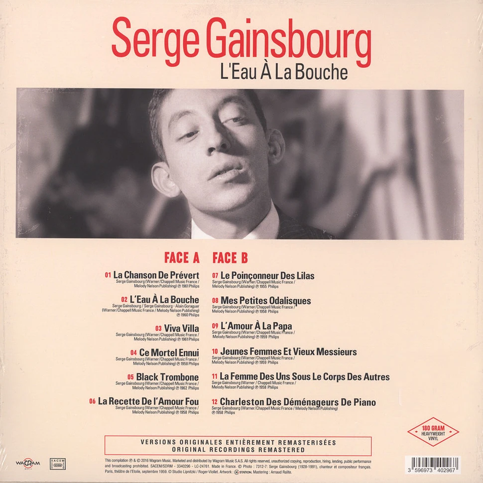 Serge Gainsbourg - L'Eau A La Bouche