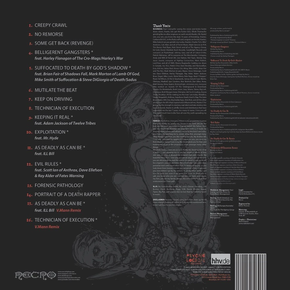 Necro - Death Rap Black Vinyl Edition