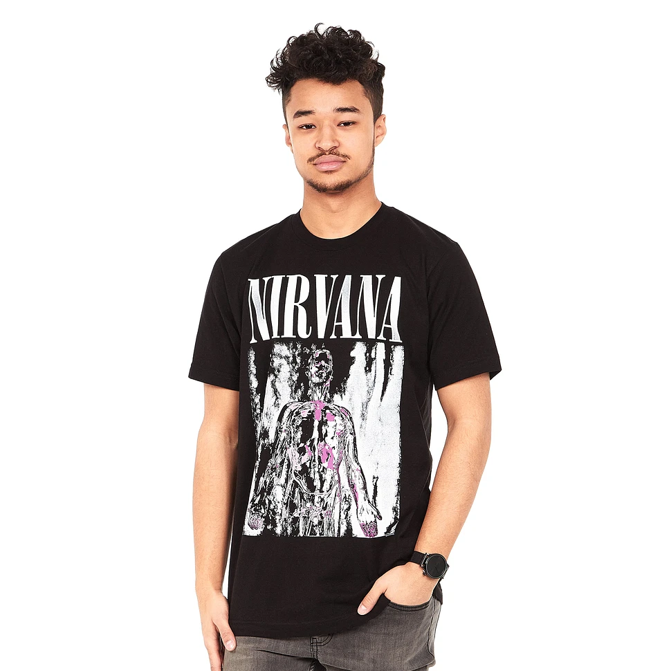 Nirvana - Pink & Grey Silver T-Shirt
