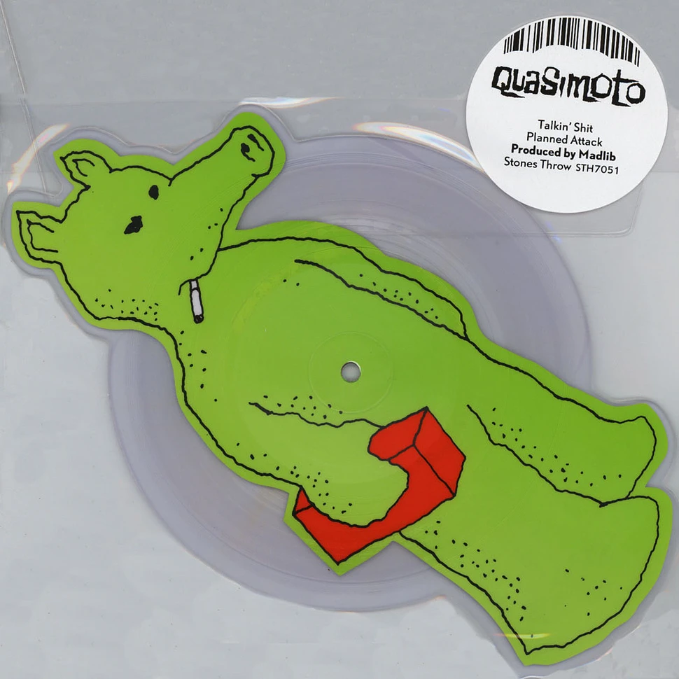 Quasimoto - Talkin Shit - Die Cut Picture Disc Green Quas Version