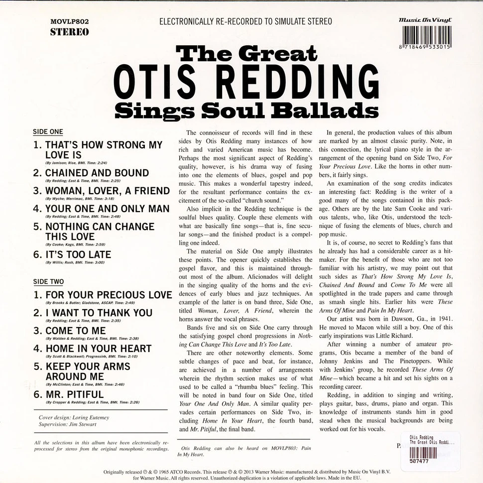 Otis Redding - The Great Otis Redding Sings Soul Ballads