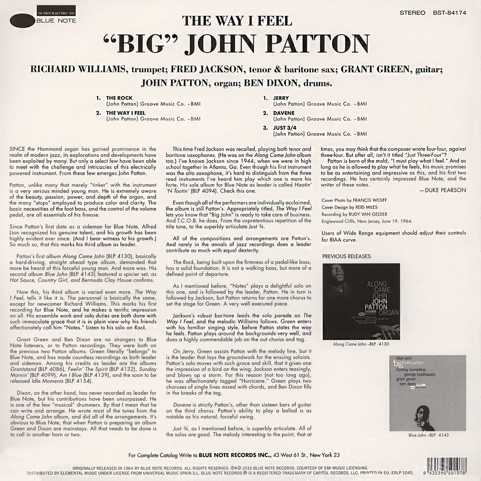 Big John Patton - The Way I Feel