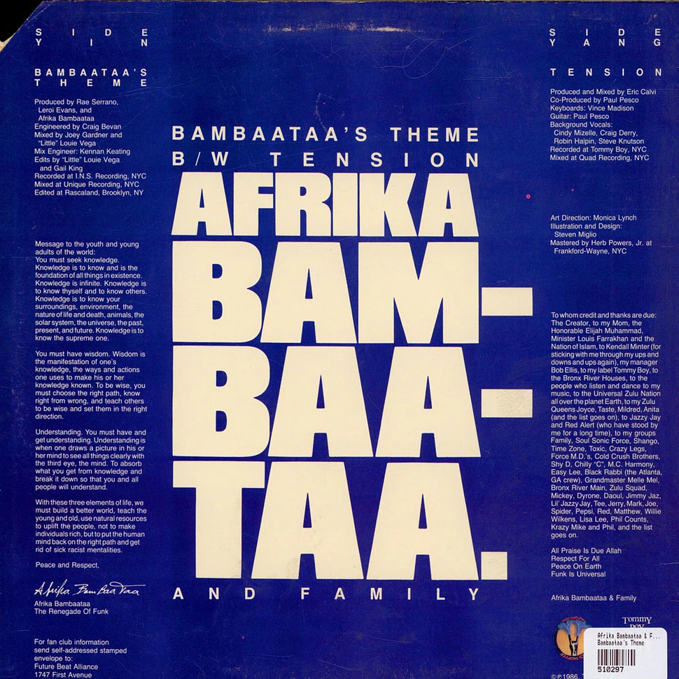 Afrika Bambaataa & Family - Bambaataa's Theme B/W Tension