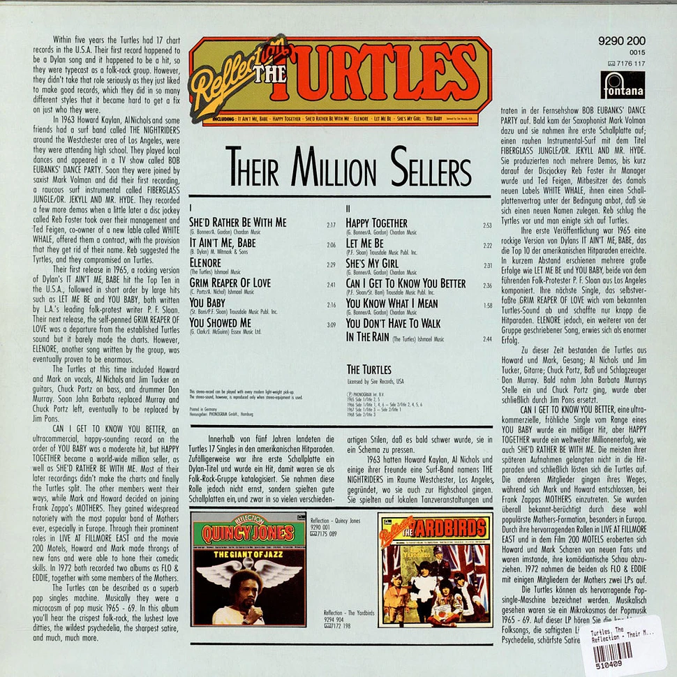 The Turtles - Reflection - Their Million Sellers