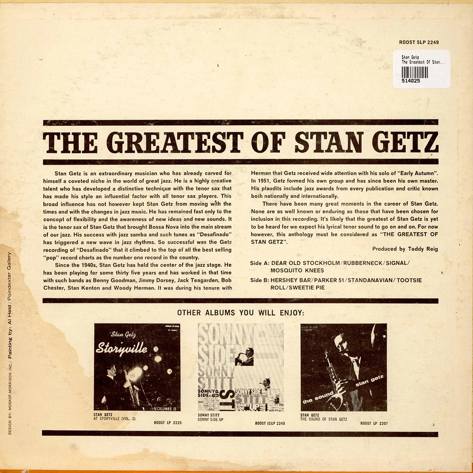 Stan Getz - The Greatest Of Stan Getz