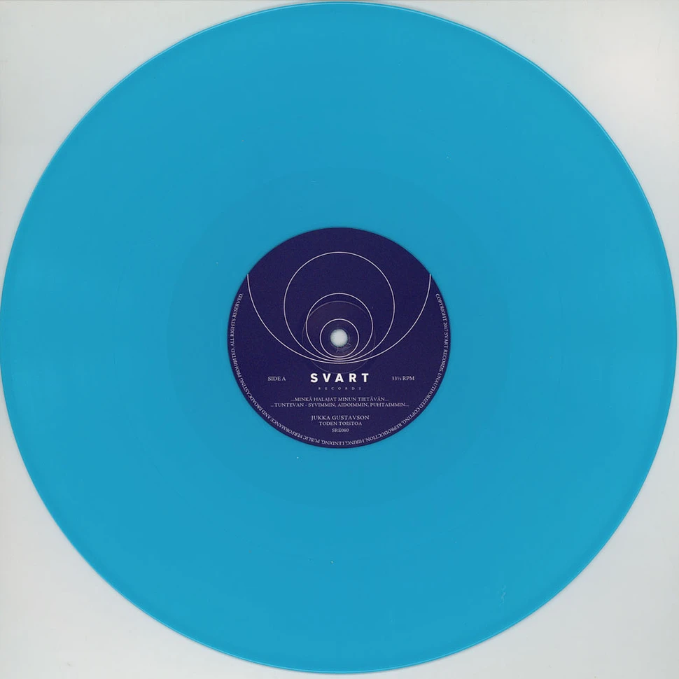 Jukka Gustavson - Toden Toistoa Blue Vinyl Edition