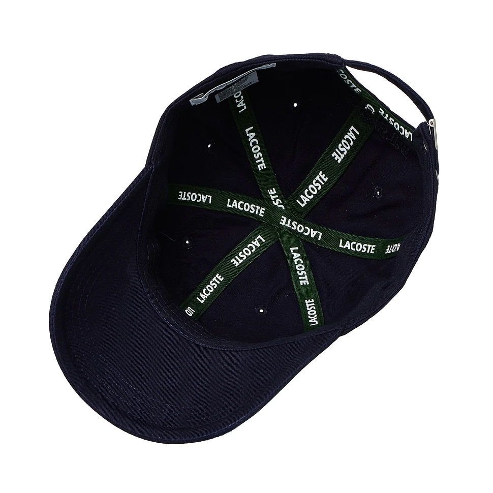 Lacoste - Gabardine Side Crocodile Strapback Cap