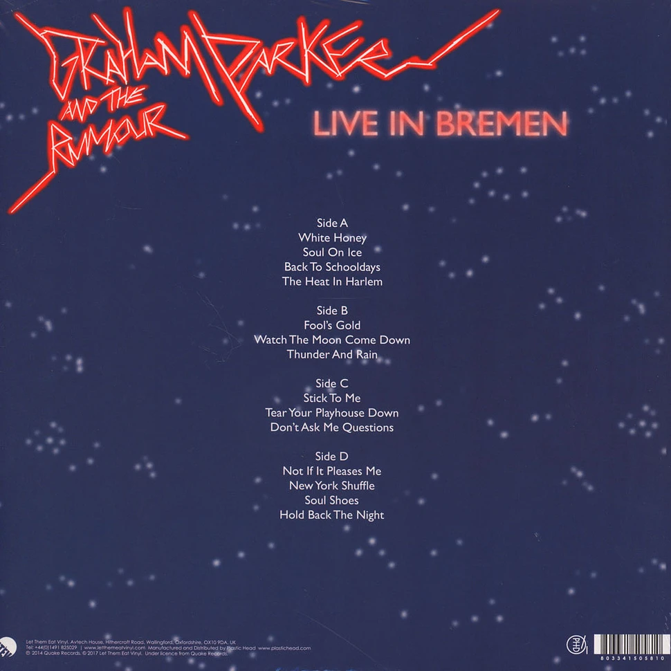 Graham Parker & The Rumour - Live In Bremen