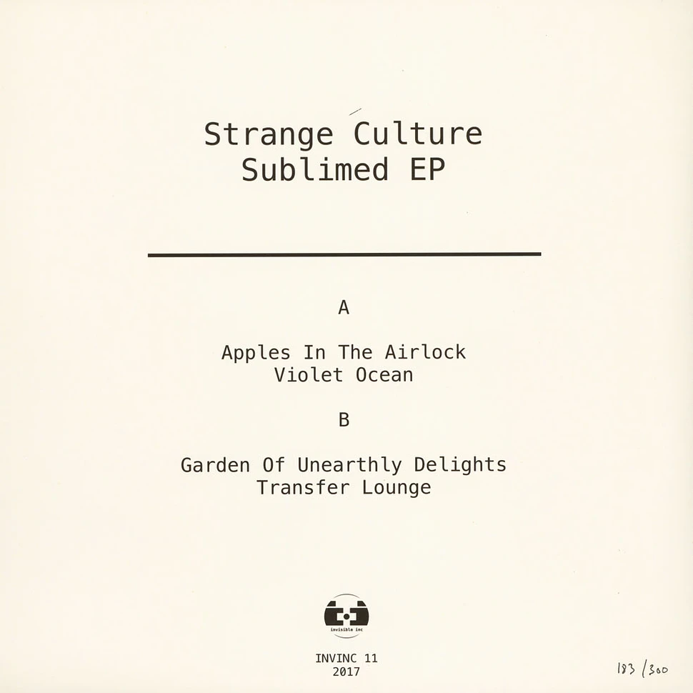 Strange Culture - Sublimed EP