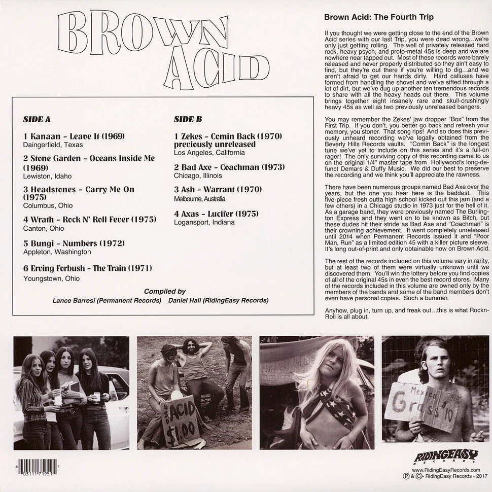 V.A. - Brown Acid: The Fourth Trip Colored Vinyl Edition