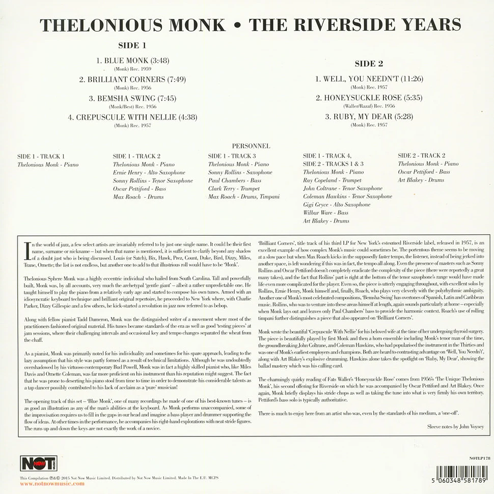 Thelonious Monk - The Riverside Years