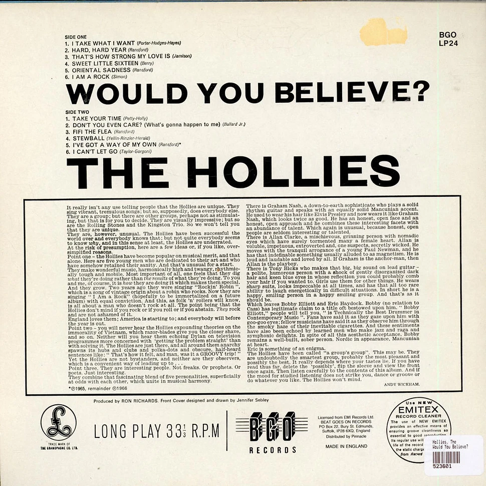 The Hollies - Would You Believe?