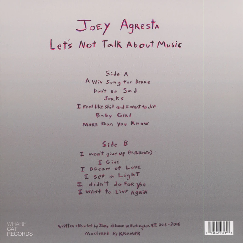 Joey Agresta - Let's Not Talk About Music