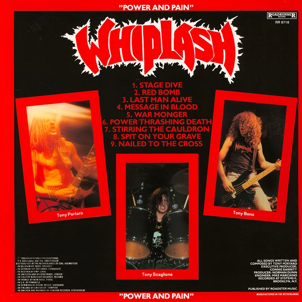 Whiplash - Power And Pain Yellow Vinyl Edition