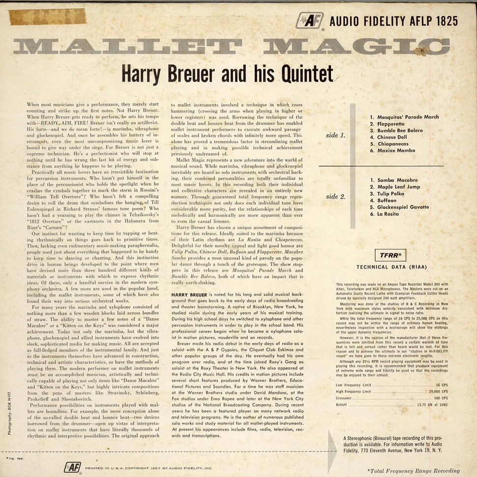 Harry Breuer And His Quintet - Mallet Magic