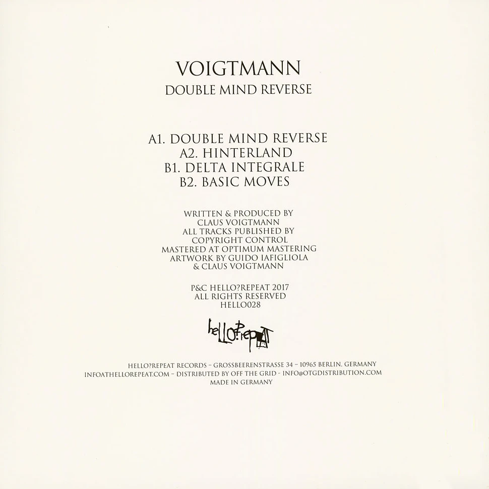 Voigtmann - Double Mind Reverse EP