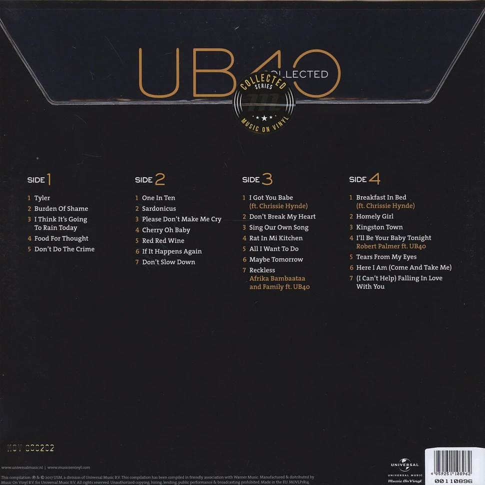 UB40 - Collected Colored Vinyl Edition