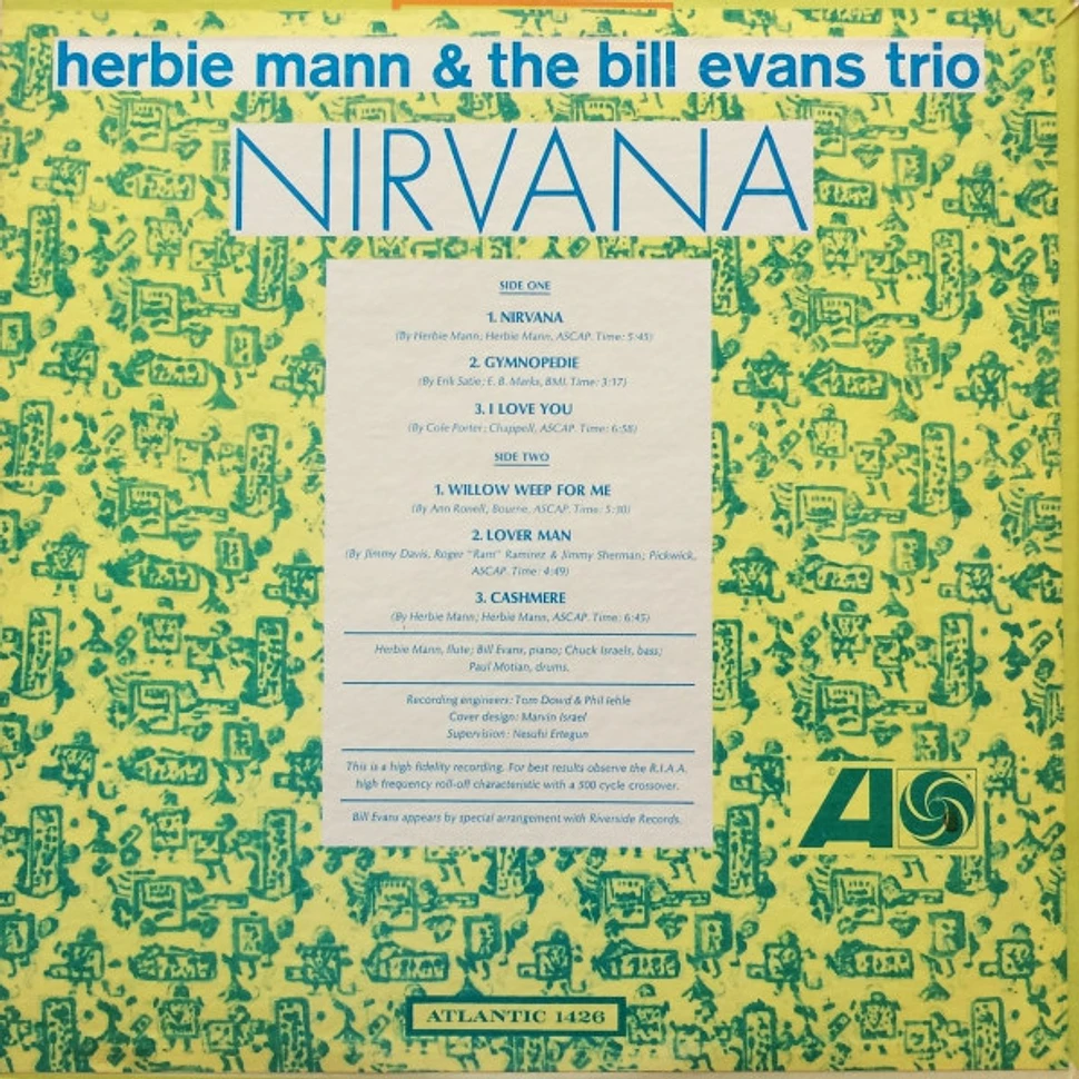 Herbie Mann & The Bill Evans Trio - Nirvana