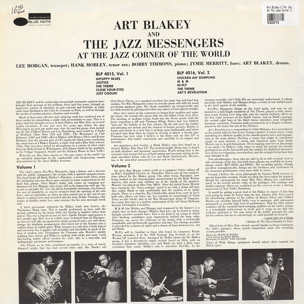 Art Blakey & The Jazz Messengers - At The Jazz Corner Of The World Vol. 2