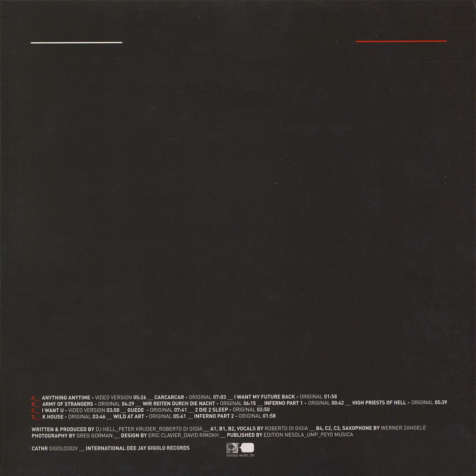 DJ Hell - Zukunftsmusik Black Vinyl Edition