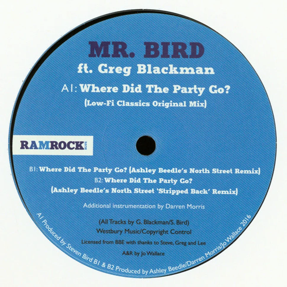 Mr Bird - Where Did The Party Go Feat. Greg Blackman