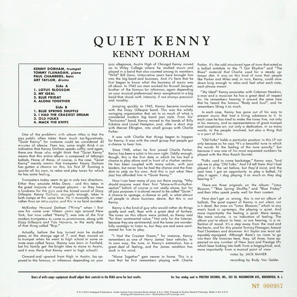 Kenny Dorham - Qiet Kenny