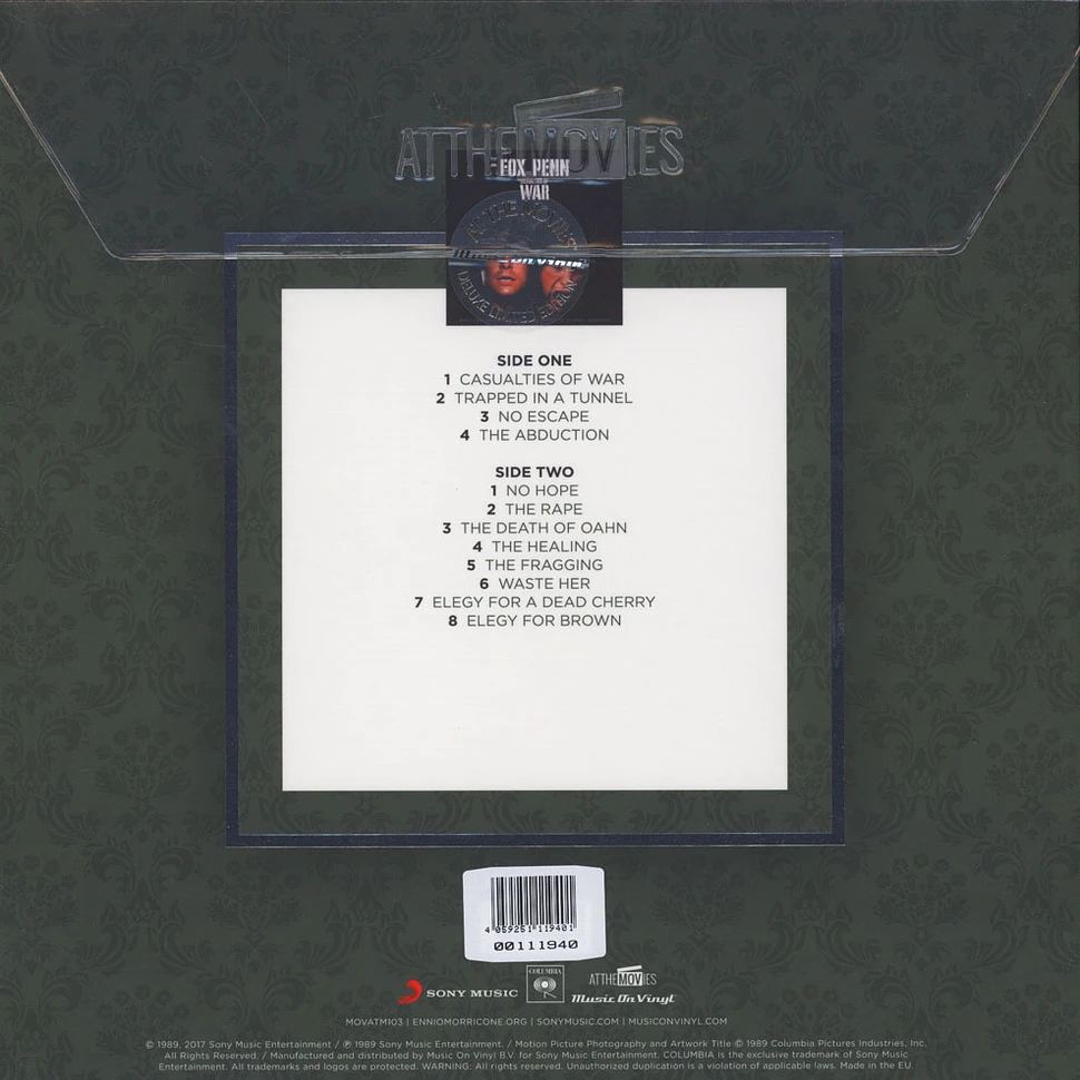 Ennio Morricone - OST Casualties Of War Clear Vinyl Edition