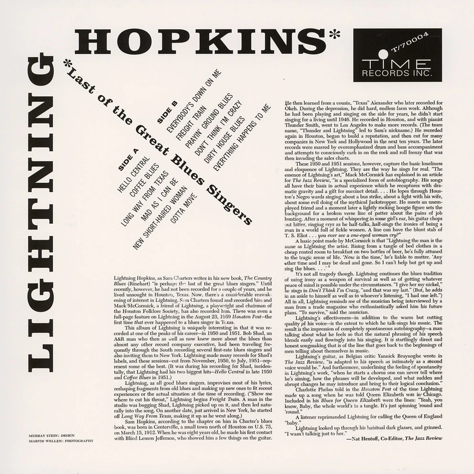 Lightning Hopkins - Last Of The Great Blues Singers