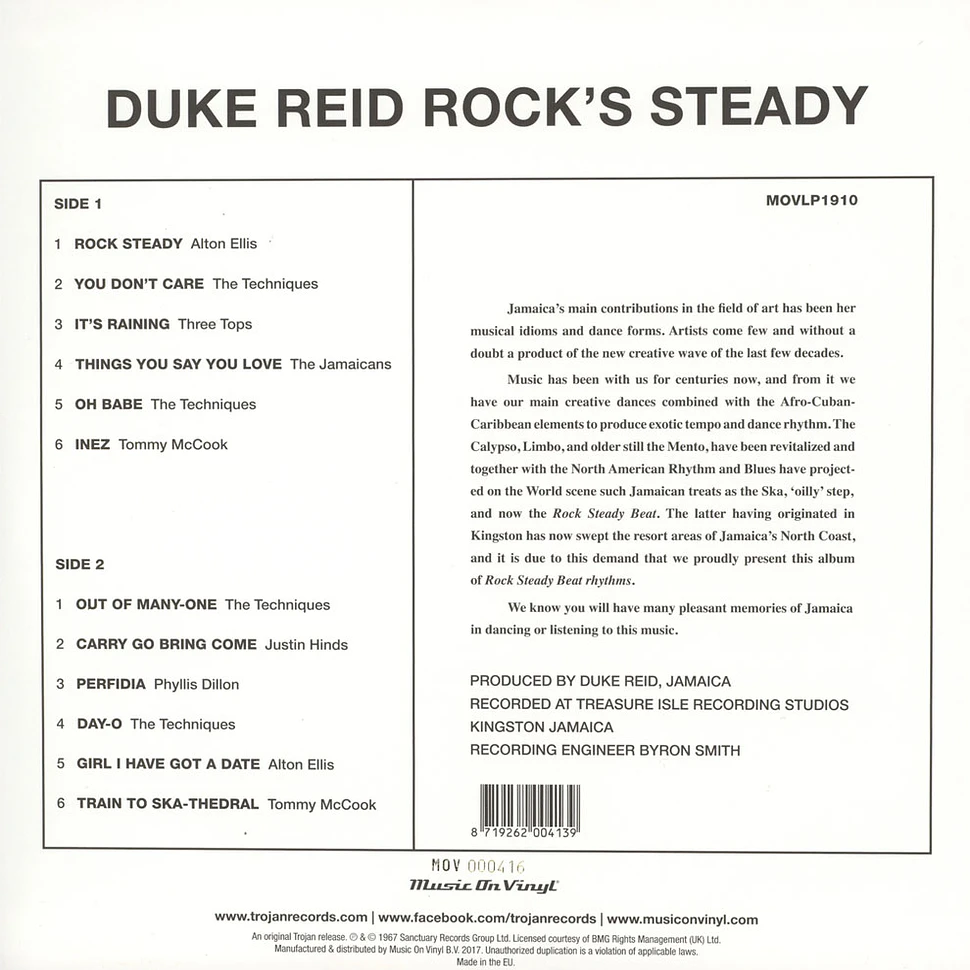 V.A. - Duke Reid Rock's Steady Colored Vinyl Edition