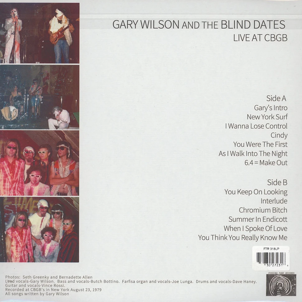 Gary Wilson & The Blind Dates - Live At CBGB