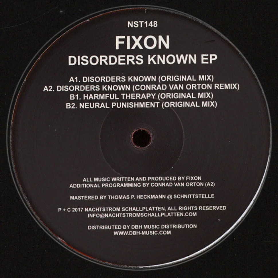 Fixon - Disorders Known EP