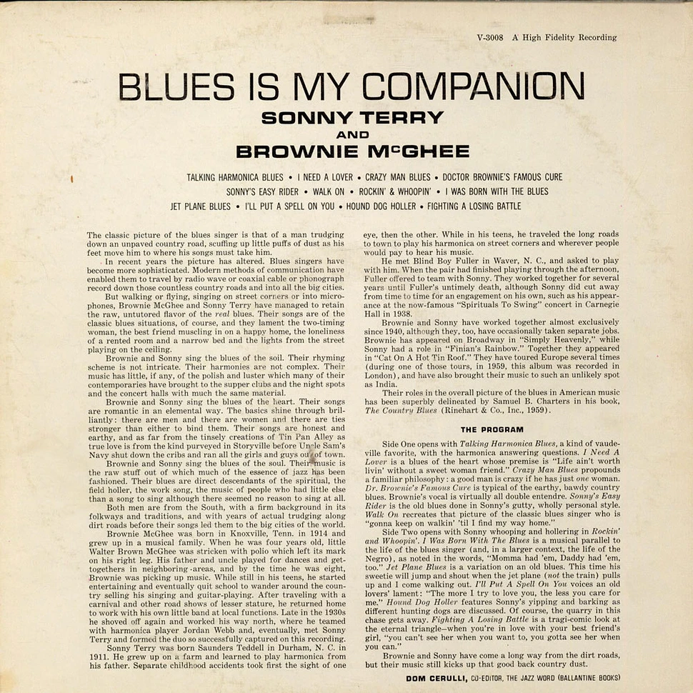 Sonny Terry & Brownie McGhee - Blues Is My Companion