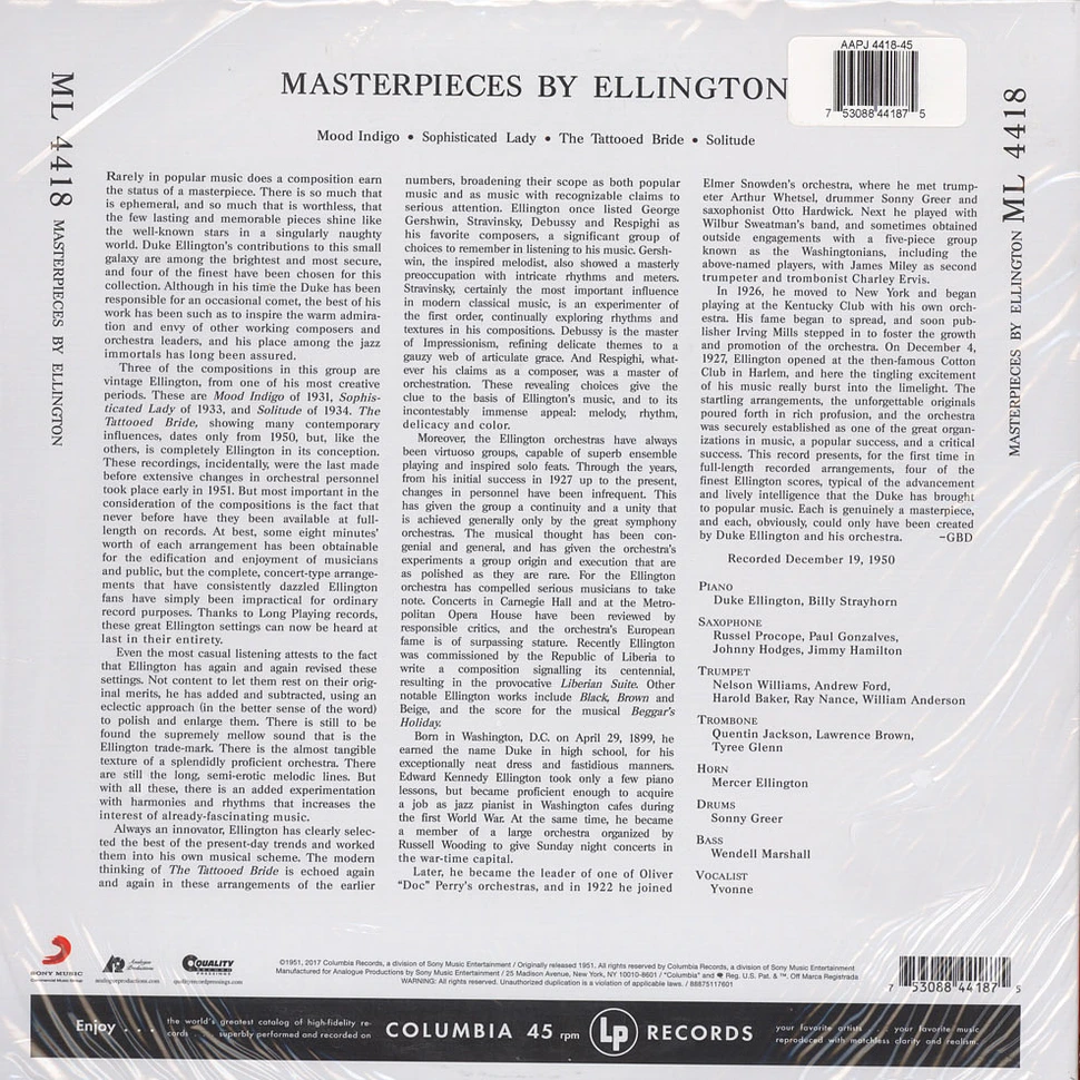 Duke Ellington - Mysterpieces By Ellington 45RPM, 200g Vinyl Edition