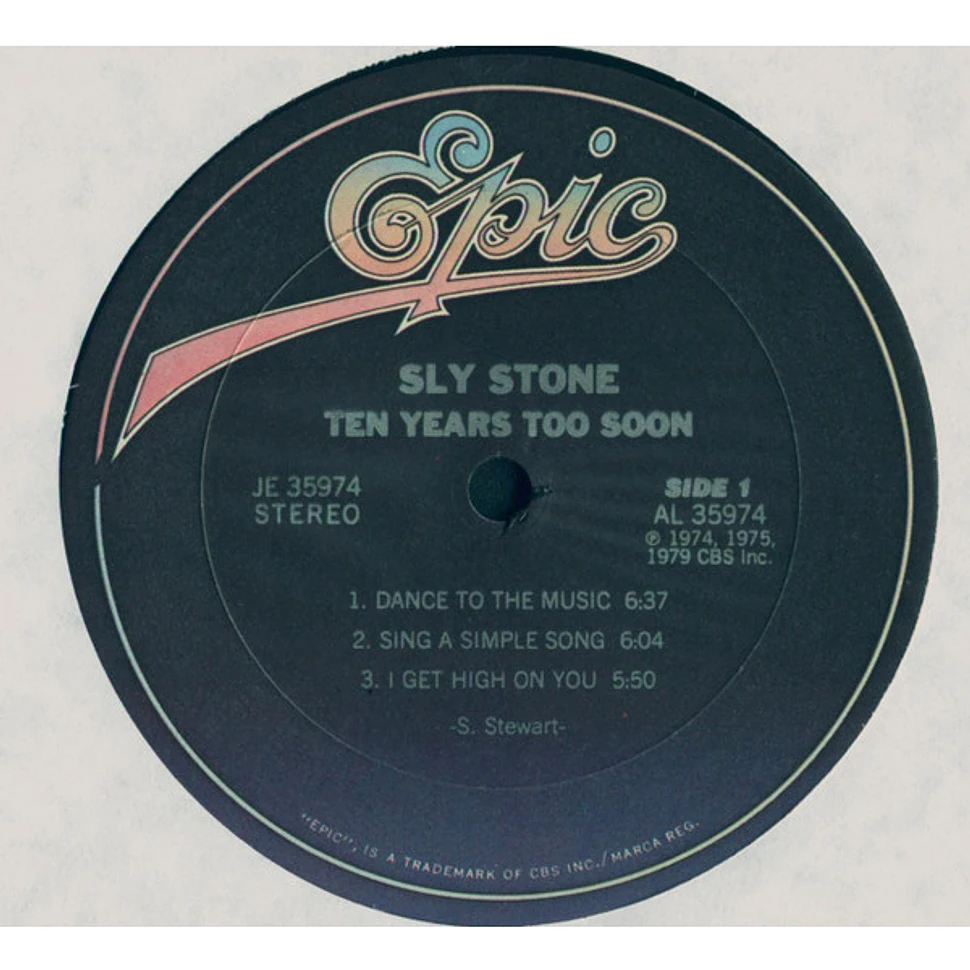 Sly Stone - Ten Years Too Soon