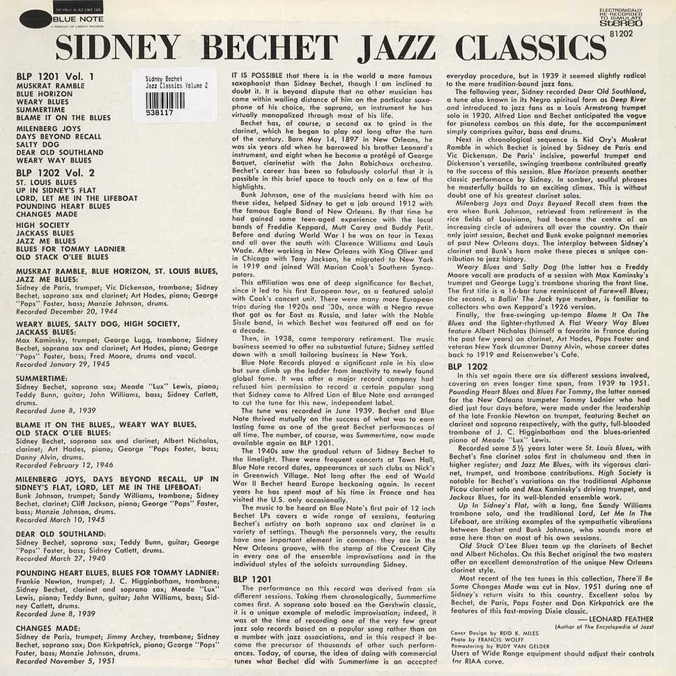 Sidney Bechet - Jazz Classics Volume 2