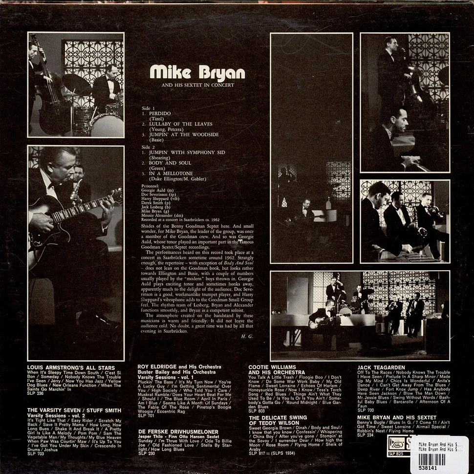 Mike Bryan And His Sextet - Mike Bryan And His Sextet In Concert