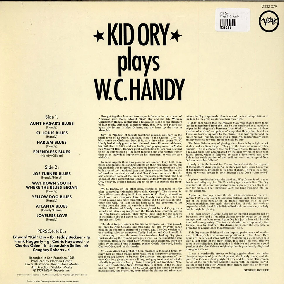 Kid Ory - Plays W.C. Handy