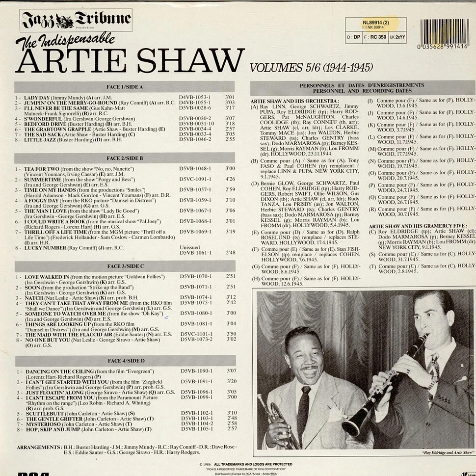 Artie Shaw - The Indispensable Artie Shaw Vol. 5/6 (1944 / 1945)