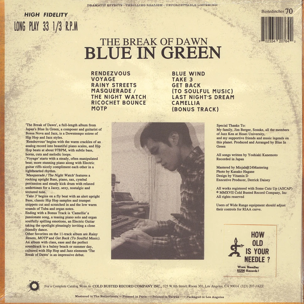Blue In Green - The Break Of Dawn Blue Vinyl Edition