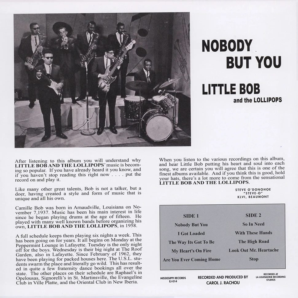 Little Bob And The Lollipops - Nobody But You