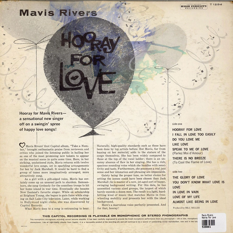 Mavis Rivers - Hooray For Love